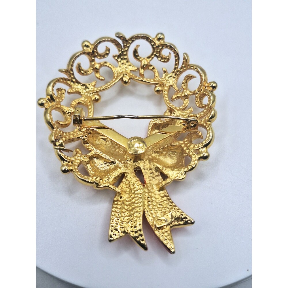 2 Christmas Wreath Brooches - Picture 12 of 12
